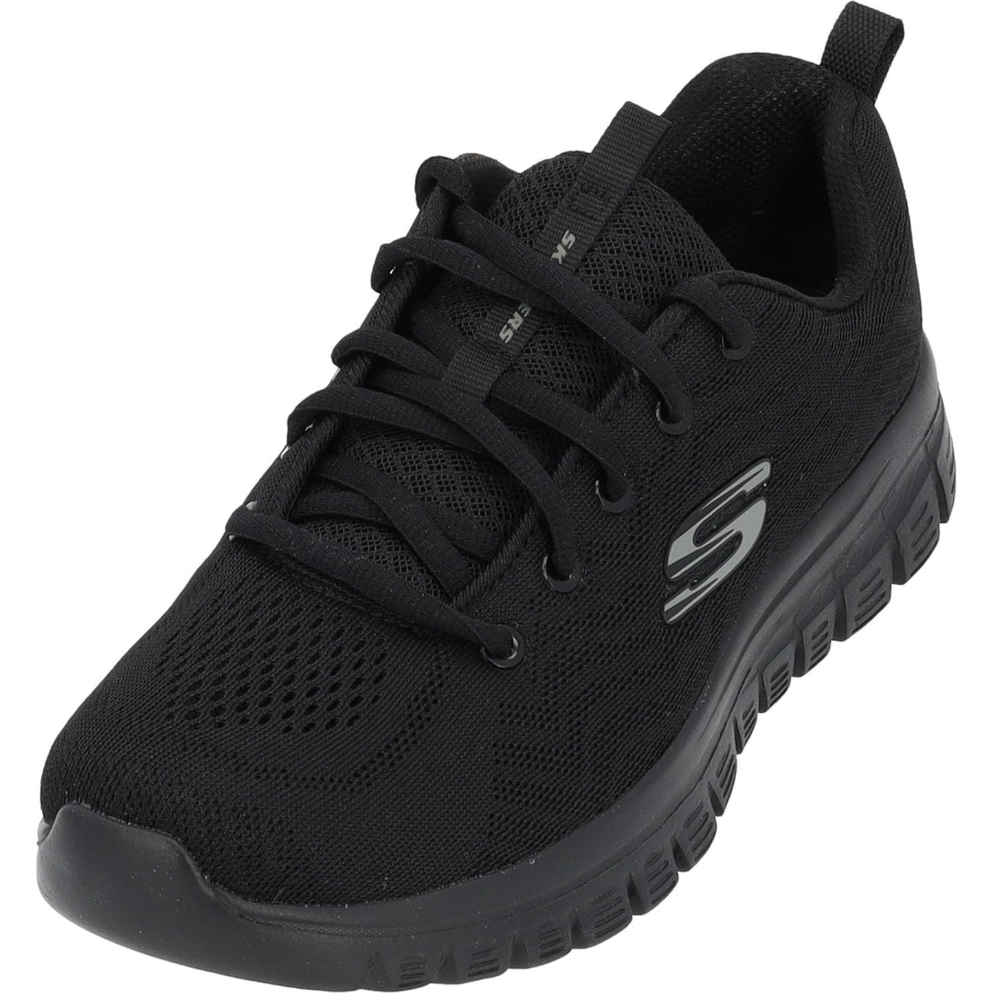 Skechers Graceful Get Connected Regular, Zapatillas Mujer, Black Mesh Trim, 39 EU