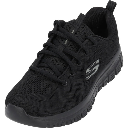 Skechers Graceful Get Connected Regular, Zapatillas Mujer, Black Mesh Trim, 39 EU